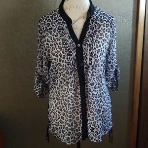 Sheer cheetah top